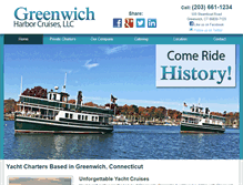 Tablet Screenshot of greenwichharborcruises.com